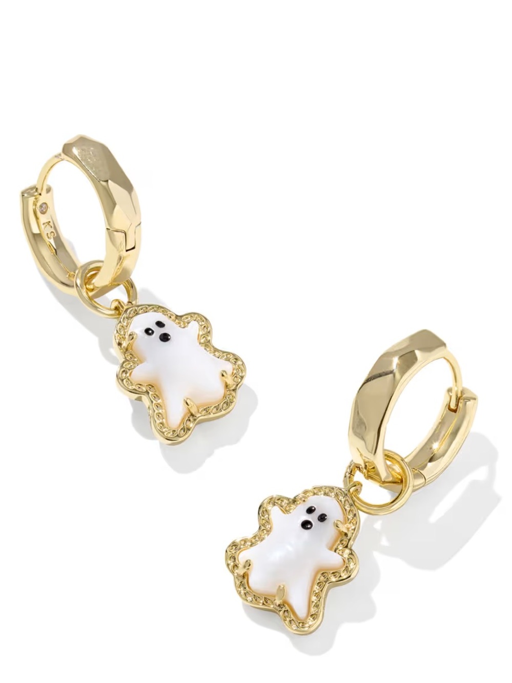 NWT Kendra Scott Ghost Gold Convertible Huggie Earrings